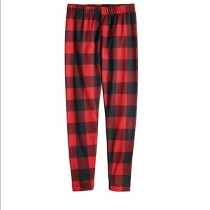NWT So Buffalo Plaid Red/Black Softest Leggings Girls Size 14/16